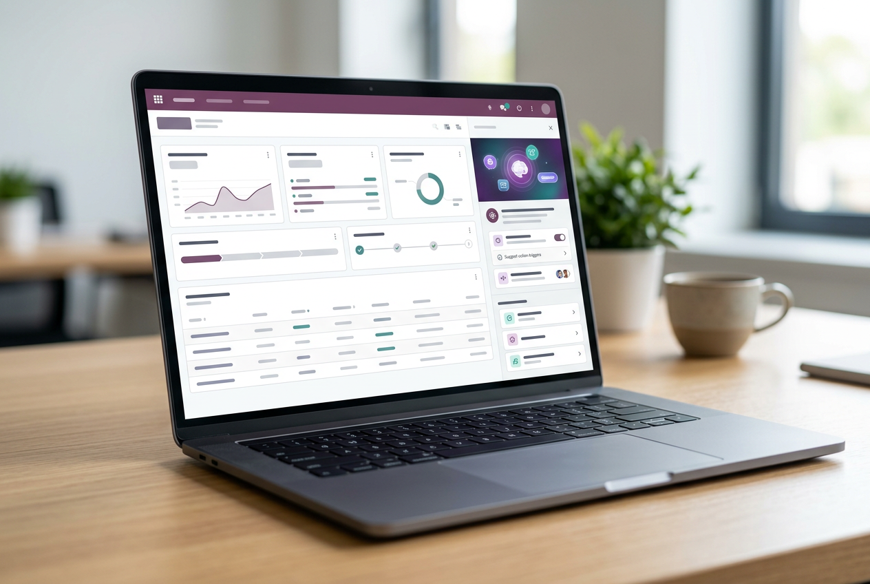 AI Generated Odoo ERP Interface with AI Copilot Assistant